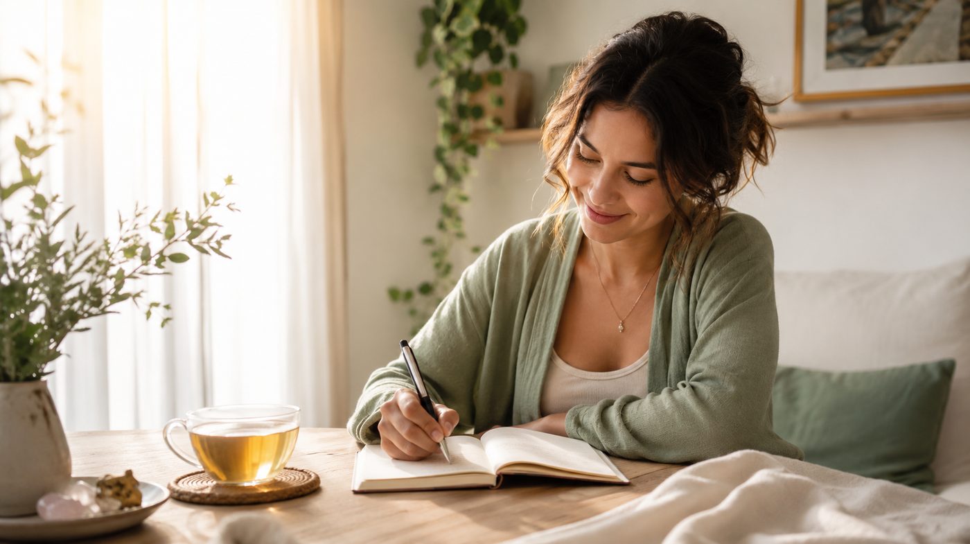 Woman journaling her fertility journey